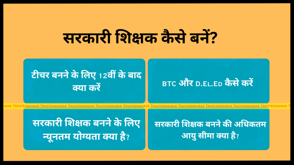 Sarkari Teacher Kaise Bane