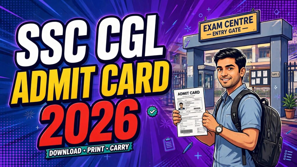 SSC CGL Admit Card 2026 Download: Tier 1 Hall Ticket और Exam City ऐसे Check करें